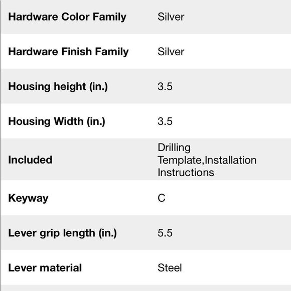 LIF Industries, Inc Commercial Steel Storeroom Lockset Door Lever - Picture 5 of 5